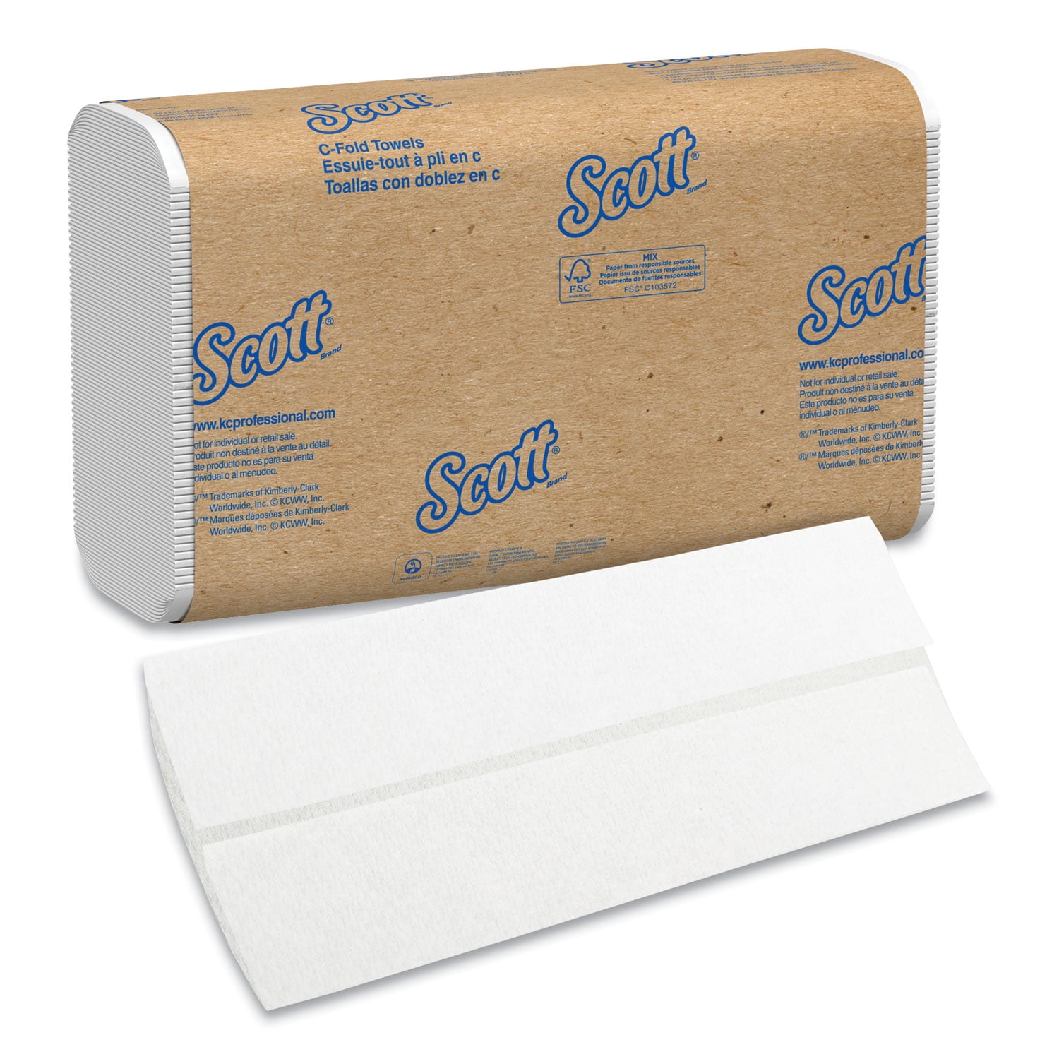 Scott® Essential C-fold Towels,convenience Pack, 10 1/8 X 13 3/20, White, 200/pk,9pk/ct