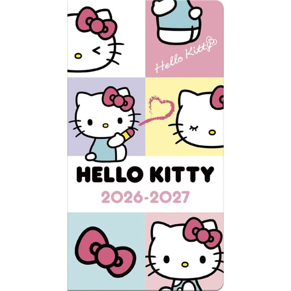 Trends International, Hello Kitty Pocket 2026 Planner, 3.63'' X 6.69'', 18-Month Calendar with Stapled Binding