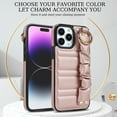 thumbnail image 7 of Feishell Compatible with iPhone 13 Pro Max Case with Wristhand Strap & Metal Ring Buckle,for Women Men,Fashion PU Leather Soft TPU Edge Shockproof Anti-Scratch Phone Protective Cover,Rosegold, 7 of 7