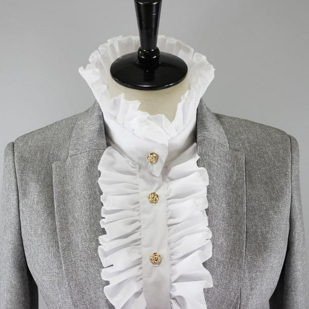 Blusa de cuello alto desmontable con cuello falso media camisa cuello falso para mujer ropa de mujer accesorios decorativos Soledad Collar falso de encaje de algodon para mujer Walmart en linea