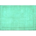 thumbnail image 1 of Ahgly Company Machine Washable Indoor Rectangle Persian Turquoise Blue Traditional Area Rugs, 2' x 3', 1 of 4