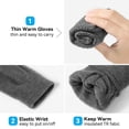 thumbnail image 3 of OZERO Mens & Womens Winter Gloves Polar Fleece Snow Gloves with Elastic Cuff Navy Blue, 3 of 7