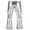 Silver, variant on iEFiEL Mens Adult Shiny Disco Pants with Bell Bottom Flared Long Pants Costume Gold Large