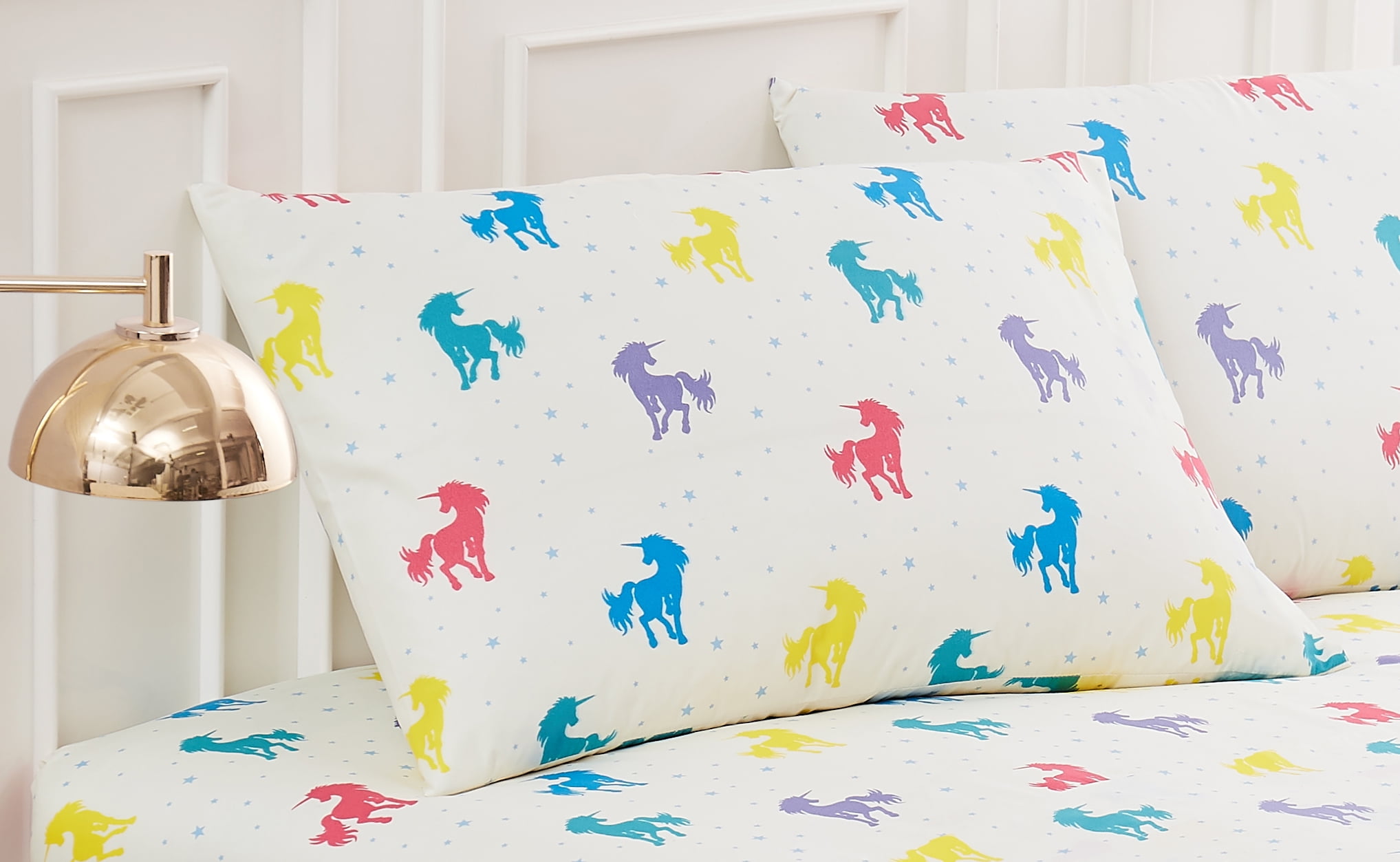 Rainbow Unicorn Bed Pillow 20x28