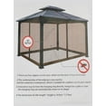thumbnail image 6 of Outdoor Tent Anti-Mosquito Net Four-Corner Garden Courtyard Gazebo Net Cloth, 6 of 13