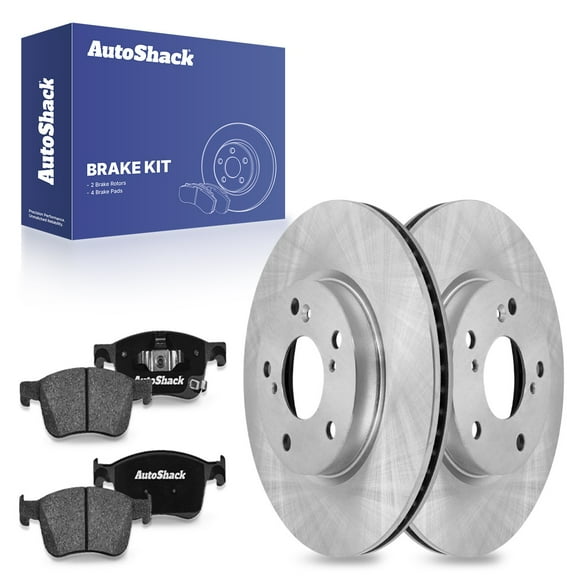 AutoShack Front Brake Rotors Ceramic Brake Pads | Replacement for 2022-2024 Honda Civic 1.5L FWD | 6-PC Brake Kit