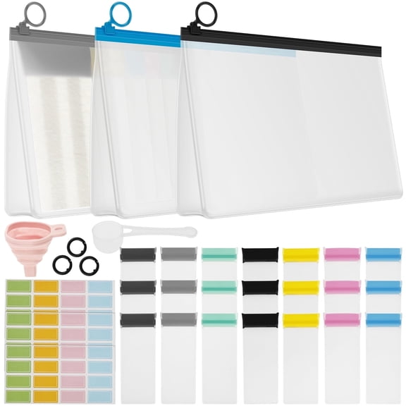 Hvxrjkn 32Pcs Protein Powder Travel Container Set Portable Safe Storage Single Dose Bag Good Sealing Powder Supplement Bag for Outdoor