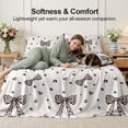 thumbnail image 3 of Flymme Bow Sheet Set Full Size, 4-Piece Leopard Print Bow & Heart Bedding for Women Teens Girls, Ultra-Soft Microfiber Bed Sheets with Deep Pocket for Bedroom Decor, 3 of 8