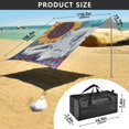 thumbnail image 3 of Wobogo White Wolf with Sunflower Beach Tent Camping Sun Shelter 110 x 125in UPF50+ Outdoor Shade for Trips Fishing Picnics, 3 of 7