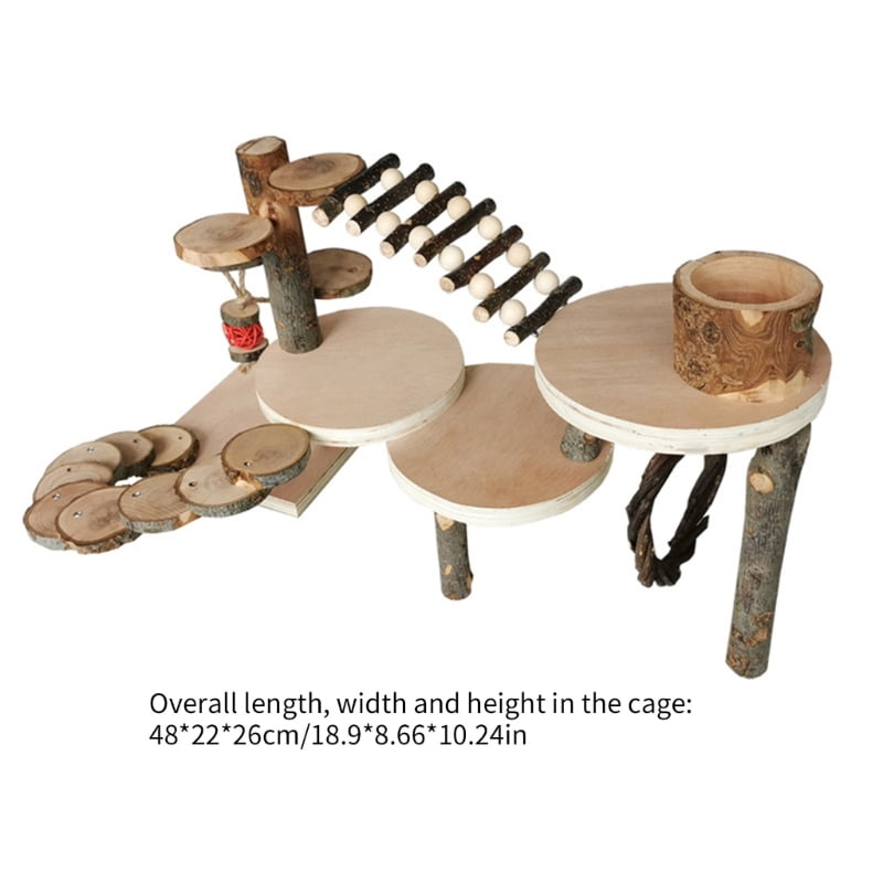 Safe and Engaging Wood Climbing Ladder Toy for Hamster Suitable for Creating a Stimulating Environment for Exercise