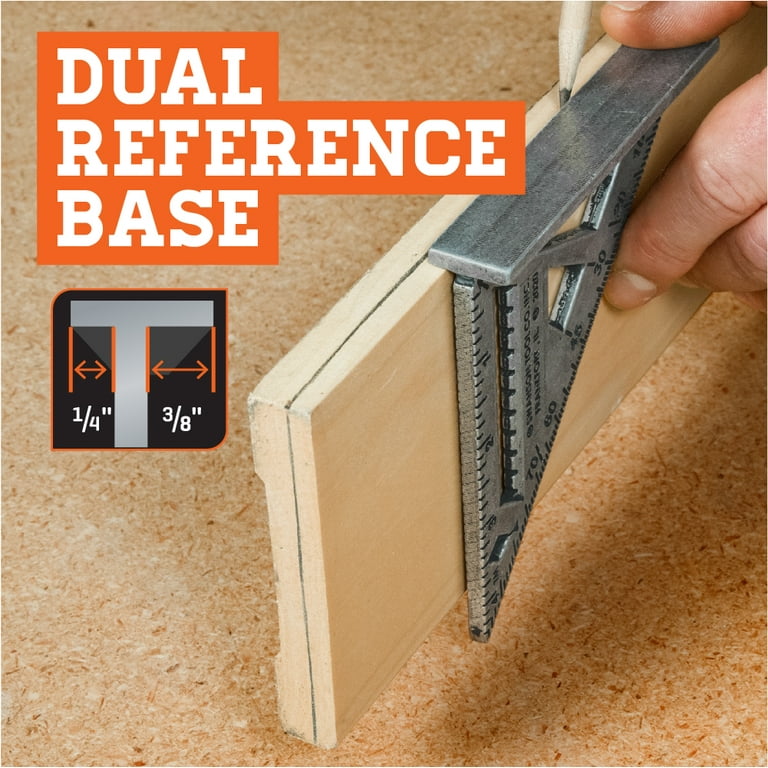 Swanson Tool Co 4 and 1/2 in Solid Aluminum Speed Trim Square w