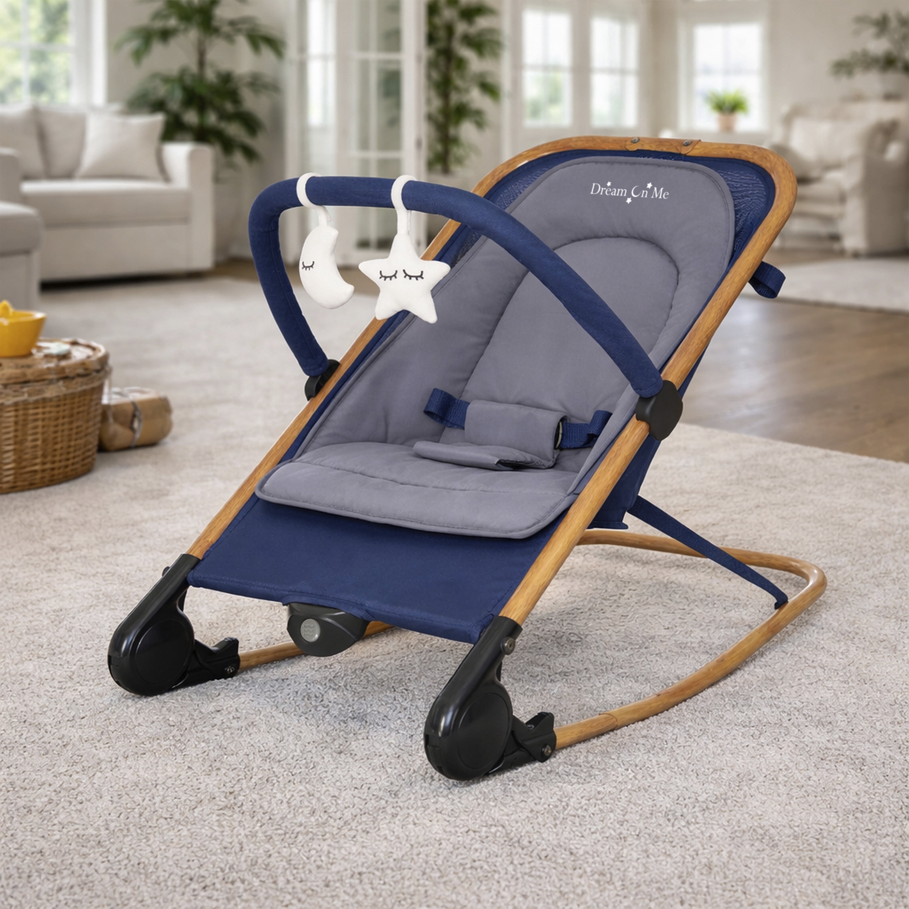 Dream on Me Rock with Me 2-in-1 Baby Rocker and Stationary Seat