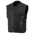 thumbnail image 7 of Milwaukee Leather MLM3500 Men's Swat Style Rider Leather Vest w/ Single Panel Back for Club Patches X-Large, 7 of 7