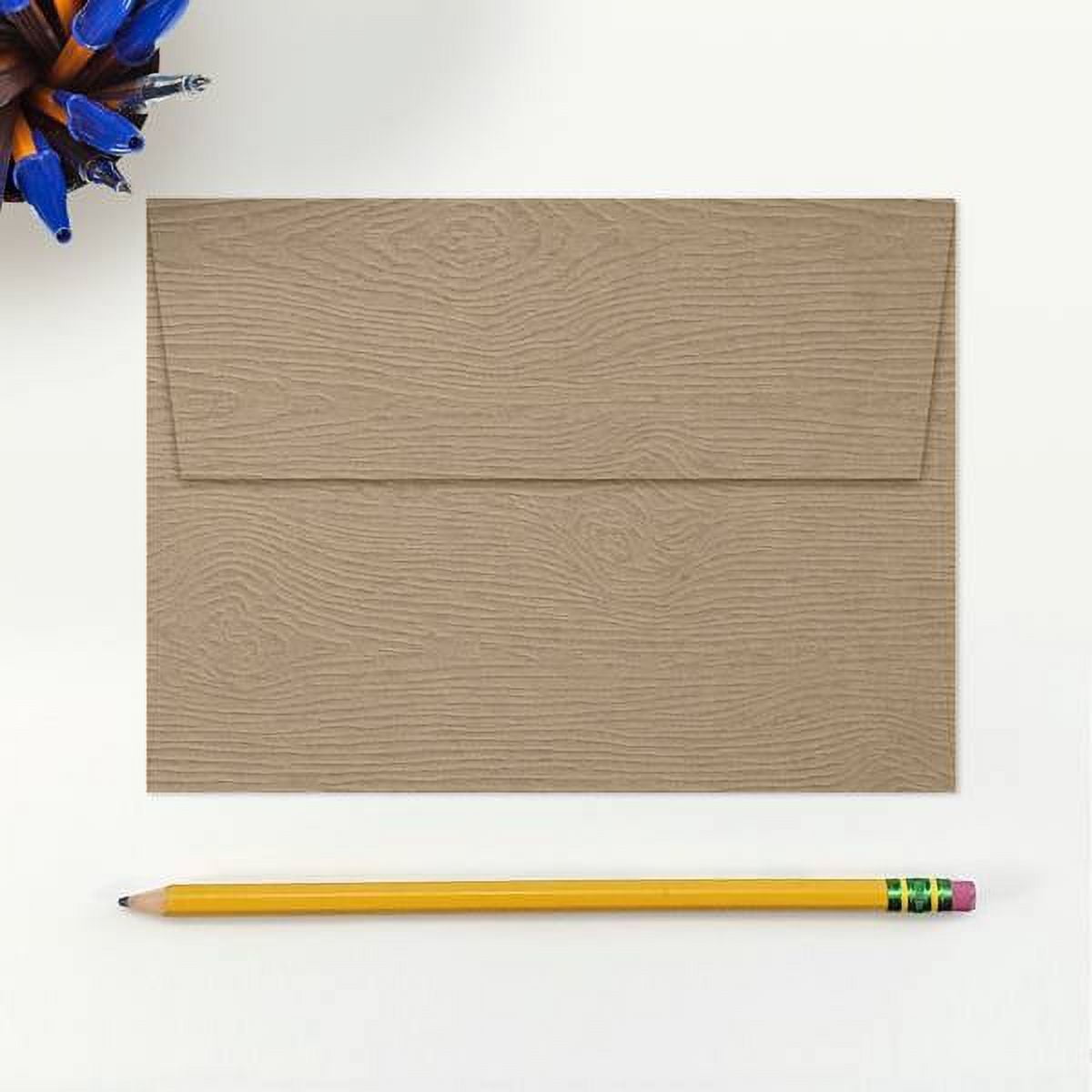 LUXPaper A7 Invitation Envelopes, 5 1/4 x 7 1/4, Oak Woodgrain, 1000/Pack