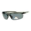 Xloop Polarized Baseball Half Rim Mens Sport Sunglasses Grey Black