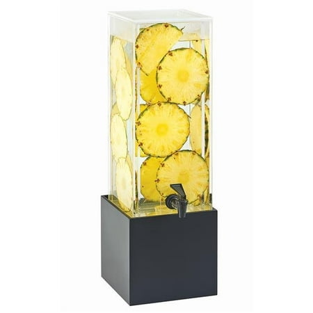 

Cal Mil 3697-3-96 Midnight Bamboo 3 gal Beverage Dispenser with Decorative Wall - 8.125 x 9.75 x 25.75 in.