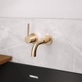 thumbnail image 5 of Signature Hardware 953764 Lexia 1.2 GPM Wall Mounted Widespread Bathroom Faucet - Gold, 5 of 7