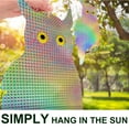 thumbnail image 2 of KANCOKIT 2 Pack Fake Owls Bird Scare Repellent Hanging Device, Reflective Deterrent with Bells to Scare Birds Away from Garden Patio Windows Orchard, 2 of 8