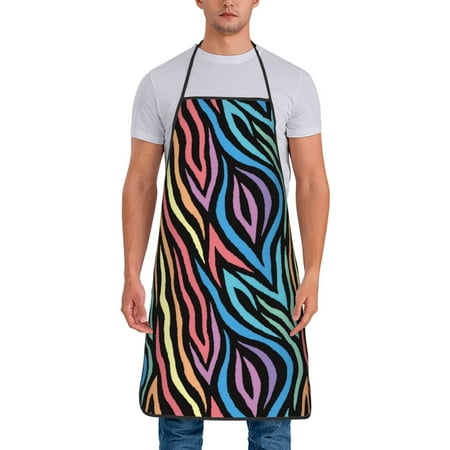

Apron for Men Women Abstract Colorful Lines Waterproof Chef Kitchen Baking Apron with Long Ties Aprons for Cooking Baking and Gardening Kitchen Collection