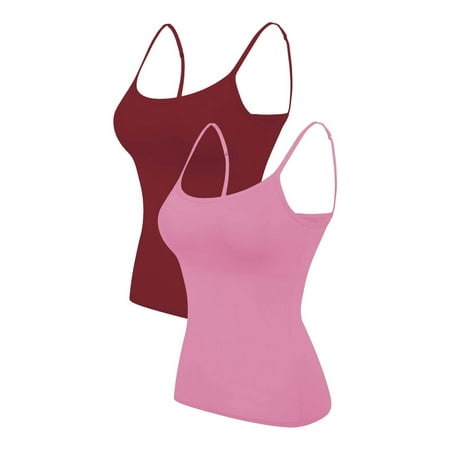 DQRPSEETB Sleeveless Tops for Women Women s Summer Tops 2024 Tank Top Yoga Gym Sleeveless Camisole Plus Size Underwear with Chest Pad S 6XL Cotton Tops for Women
