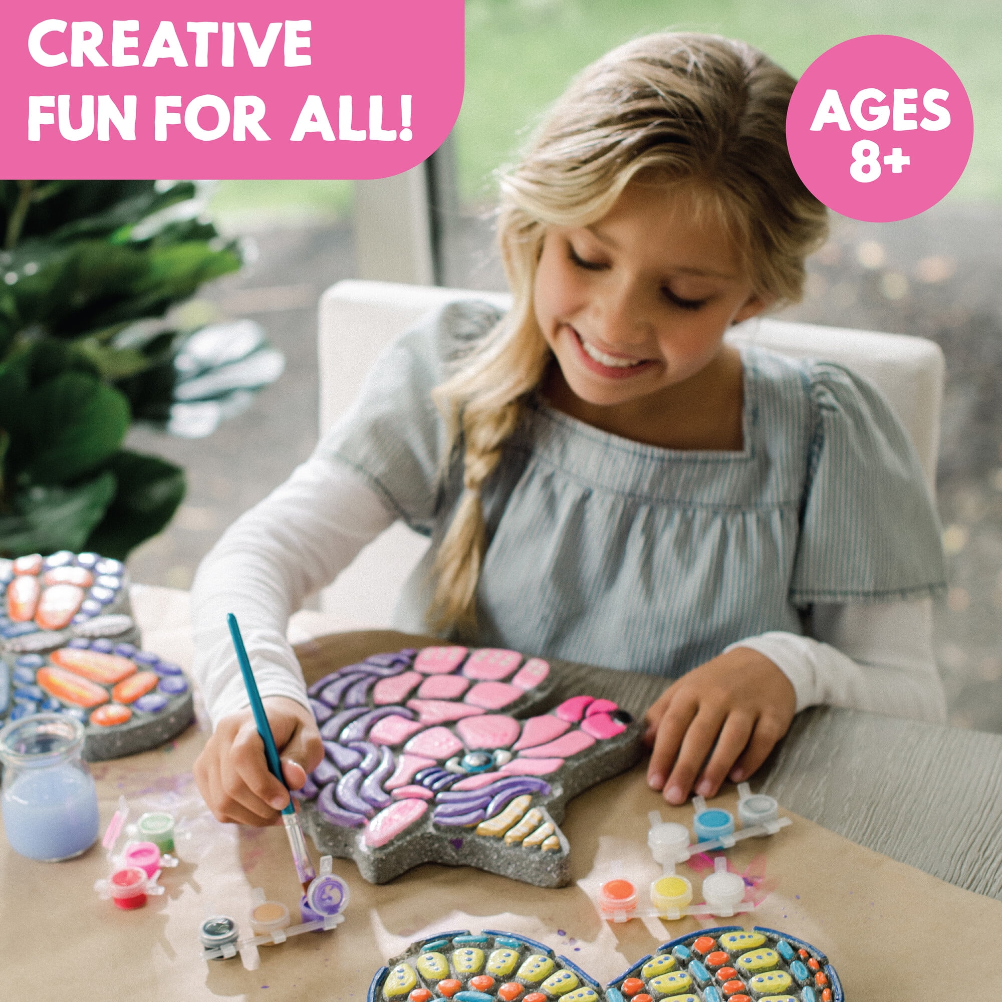 MindWare Paint Your Own: Paint Your Own Stepping Stone, Paint, Bake and Display
