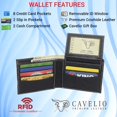 thumbnail image 2 of Cavelio RFID Real Leather Wallets for Men - Bifold Removable ID Holder Men's Wallet with Gift Box Black, 2 of 7