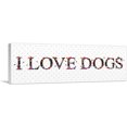 thumbnail image 1 of ARTCANVAS I LOVE DOGS Girls Room Decor Canvas Art Print - Size: 36" x 12" (0.75" Deep), 1 of 9