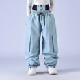 thumbnail image 2 of Snowboarding Pants, Waterproof Insulated Cargo Trousers, Windproof Loose Wide Leg for Cold Weather Activities, Hiking, Trekking, Adjustable Waist, 2 of 7