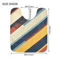 thumbnail image 5 of Yayeee Bath Rugs for Bathroom Floor Set of 2 Non Slip Fluffy Soft Absorbent Mat, Retro Colorful Stripes, 5 of 7