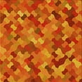 thumbnail image 1 of Ahgly Company Indoor Square Patterned Neon Orange Area Rugs, 4' Square, 1 of 6