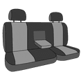 thumbnail image 3 of CalTrend Rear Solid Back & 40/60 Cushion O.E. Velour Seat Covers for 2005-2006 Toyota Tundra - TY187-03RA Charcoal Classic Insert and Trim, 3 of 3