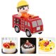 thumbnail image 4 of EeaseMX Adorno para tarta de cumpleaños de niño, diseño creativo de camión de bomberos, 4 of 7