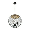 thumbnail image 7 of 362P03BL-Varaluz Lighting-Cayman - 3 Light Orb Pendant In Coastal Style-19 Inches Tall and 18 Inches Wide-Black Finish    -Traditional Installation, 7 of 7