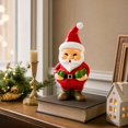 thumbnail image 3 of Gardjoe Premium Collectible Santa Claus Resin Figurine with Hand Painted Details in Red and Green for High End Christmas Tabletop and Shelf Display, 3 of 6
