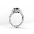 thumbnail image 6 of HeartsAndYou 2ct Natural Garnet Diamond Floral Cluster Halo Engage Ring 14k SOLID White Gold, 6 of 9