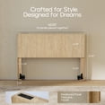 thumbnail image 3 of YOCWO Headboard for Queen Size Bed with Charging Station, Fluted Grooved Panel Head Board with Rounded Corners, Oak, Headboard Only(Bed Frame Not Included), 3 of 10