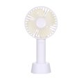 thumbnail image 1 of Mini ventilador de mano portátil con soporte Cradle USB Wind Blower Ajuste de 3 velocidades para act Abanopi Blanco, 1 of 7
