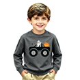 thumbnail image 2 of Likimi Children Girls Halloween Sweatshirts Hallowmas Cartoon Print Crew Neck Sweatshirt For Girls Long Sleeve Everyday Wear Fashion Pullover Size 4-5 Years, 2 of 5