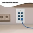 thumbnail image 3 of FRCOLOR 1 Set of Wall Ethernet Plate Wall-mounted Ethernet Wall Plate Office 6-port Outlet Ethernet Outlet, 3 of 8