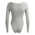 thumbnail image 5 of Black and Friday Clothing Sales Idoravan Bodysuits for Women Long Sleeve,Women's Underwear, Women's Comfort Firm Romper, Women's Tight Fitting Long Sleeved Bodysuit Gray L, 5 of 5