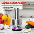 Handheld Onion Chopper, Stainless steel Manual Dicer Mincer for