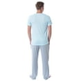 thumbnail image 2 of Intimo Men's 2 Piece Pajama Set Cotton/Poly Blend Jersey Knit Lounge Pants With Soft T-Shirt Top, 2 of 4