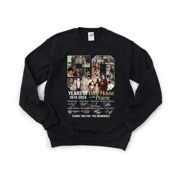 Little House On The Prairie 50 Years TV Show Classic Western Drama Retro Sweatshirt, for men & women, up to size 5XL