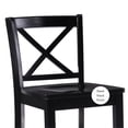 thumbnail image 4 of Linon X Back Wood Counter Stool 24" Seat Height in Black Painted Finish, 4 of 14