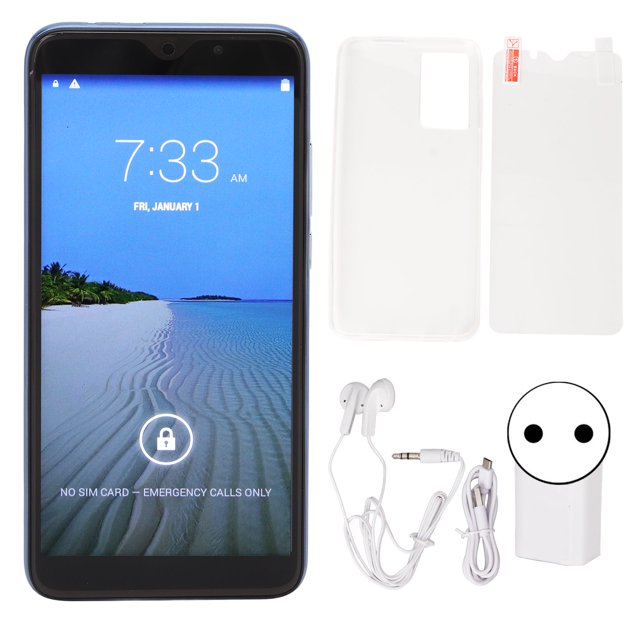 Smartphone 5,72 pulgadas HD Octa Core 4800 mAh 2 GB RAM 16 GB ROM Compatible con WiFi Celular para Android 11 Azul 100‑240 V