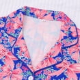 thumbnail image 5 of Conairie Women Valentine Pajamas Set Bow Print Button Down Shirt And Shorts Pj Set Lounge Soft Two Piece Holiday Sleepwear Navy M, 5 of 6