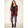 thumbnail image 5 of Red Buffalo Plaid Cardigan with Elbow Patch_Plus, 5 of 8