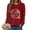 Red, variant on Towmus Baseball Sweatshirt for Womens Casual Baseball Shirts Softball Crewneck Graphic Long Sleeve 2025 Fall Pullover Top