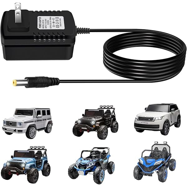 HAYAN24V Battery Charger for Kids Ride On Car Toys Wrangler SUV ATV Mercedes Benz Quad Kid Trax Dynacraft Toy Car Kidzone Bumper Car 24V Charger for Kids Electric Ride On Car Toys Power Adapter