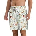 thumbnail image 2 of Wukai Wildflower Watercolor Print Beach Trunks with Compression Liner Swimsuit Quick Dry Beach Sports Shorts with Pocket-Large, 2 of 8
